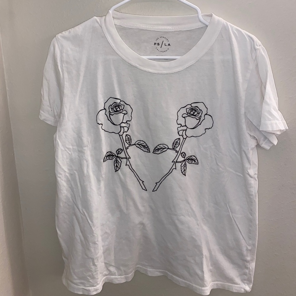 White Pacsun Rose Top